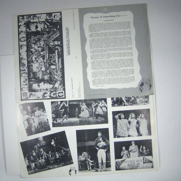Grease Souvenir Program 1972 Signed Barry Bostwick Jamie Donnelly LOOSE PAGE - Picture 10 of 11